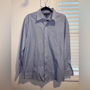 Tommy Hilfiger Men's Blue Striped Shirt 16 1/2-34 Large